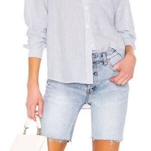 Free People We The Free Avery Denim Bermuda Shorts 24